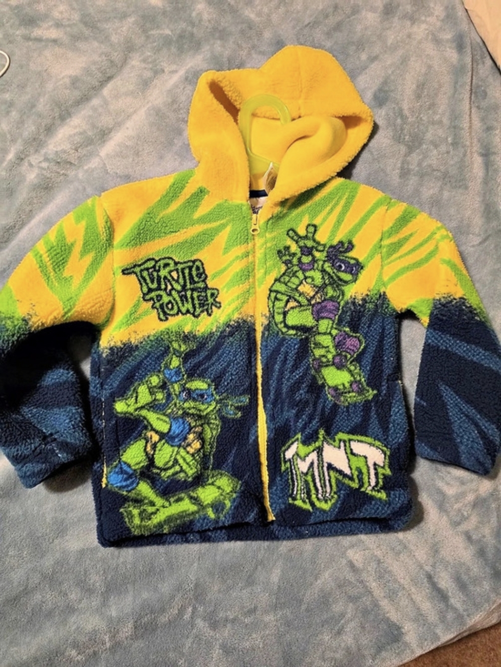Teenage Mutant Ninja Turtles Sherpa Hoodie Jacket Sz 4/5 Boys Kids